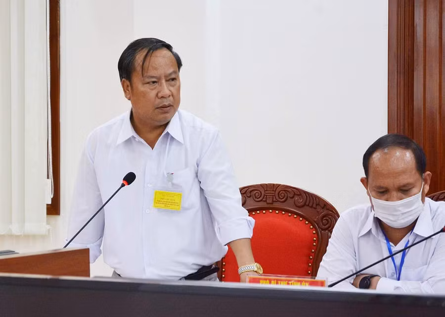  Phó Bí thư Thường trực Tỉnh ủy Châu Ngọc Tuấn phát biểu ý kiến. Ảnh: Phương Dung