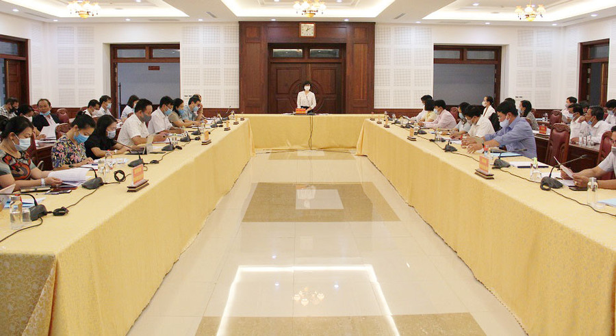 Quang cảnh cuộc họp. Ảnh Ngọc Minh