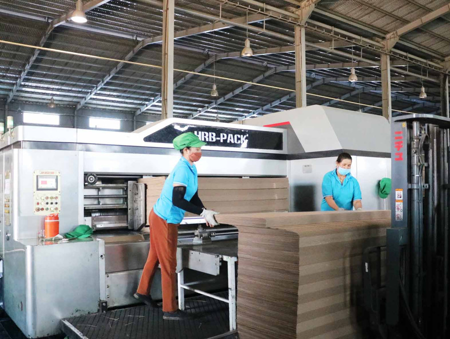 Công nhân làm việc tại Công ty cổ phần Iapacco. Ảnh: Nhật Hào 