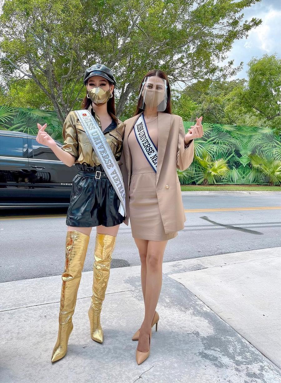 Cho tới ngày 6.5 (giờ Mỹ), Hoa hậu Khánh Vân đã gặp gỡ các thí sinh và bước vào những hoạt động chính thức của Miss Universe. Ảnh: NVCC.