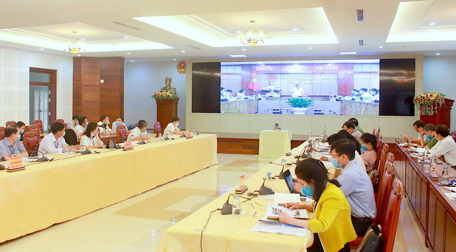 1- Quang cảnh hội nghị tại điểm cầu tỉnh Gia Lai. Ảnh: Mộc Trà.