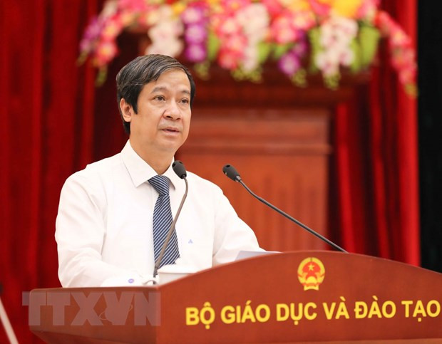 Bộ trưởng Bộ Giáo dục và Đào tạo Nguyễn Kim Sơn. (Ảnh: Thanh Tùng/TTXVN) Bộ trưởng Bộ Giáo dục và Đào tạo Nguyễn Kim Sơn. (Ảnh: Thanh Tùng/TTXVN)
