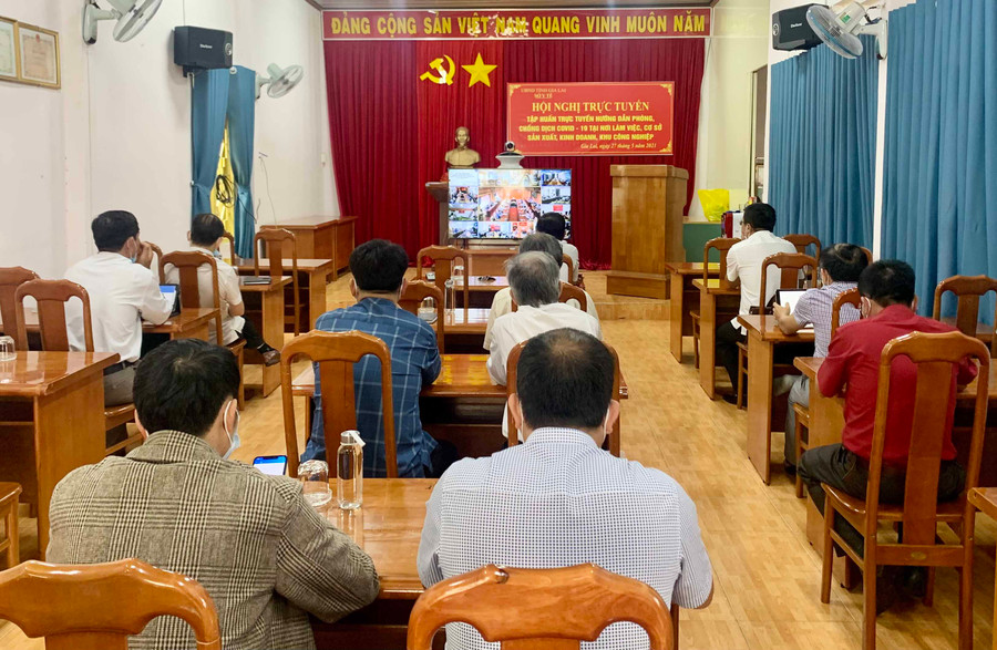 Quang cảnh Hội nghị tập huấn tại điểm cầu Gia Lai. Ảnh: Như Nguyện