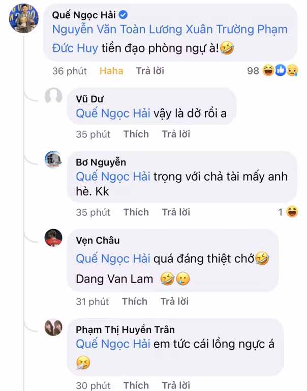 Quế Ngọc Hải cà khịa Công Phượng.