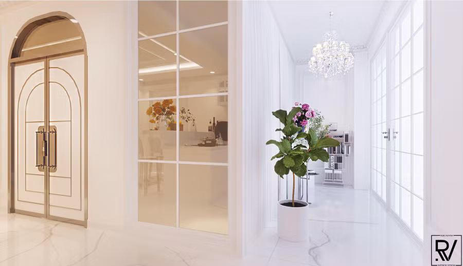 Trên trang cá nhân, Lý Nhã Kỳ gây chú ý khi đăng tải hình ảnh thiết kế căn biệt thự mới của mình khiến nhiều người trầm trồ. Nữ diễn viên trực tiếp giám sát công trình và các khâu thiết kế cho nơi ở mới. ẢNH: FBNV