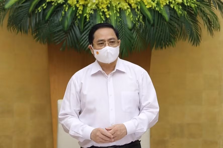 Thủ tướng Phạm Minh Chính phát biểu tại phiên họp. Ảnh: TTXVN