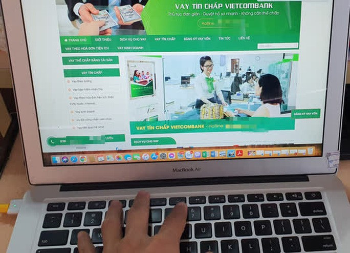 Một trang web nhái thương hiệu Vietcombank để mời vay tín chấp Một trang web nhái thương hiệu Vietcombank để mời vay tín chấp