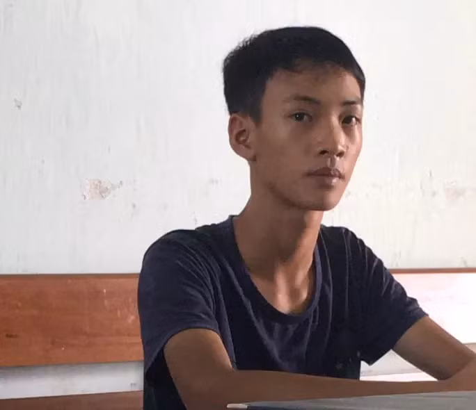 Đối tượng Nguyễn Xuân Thành tại cơ quan công an