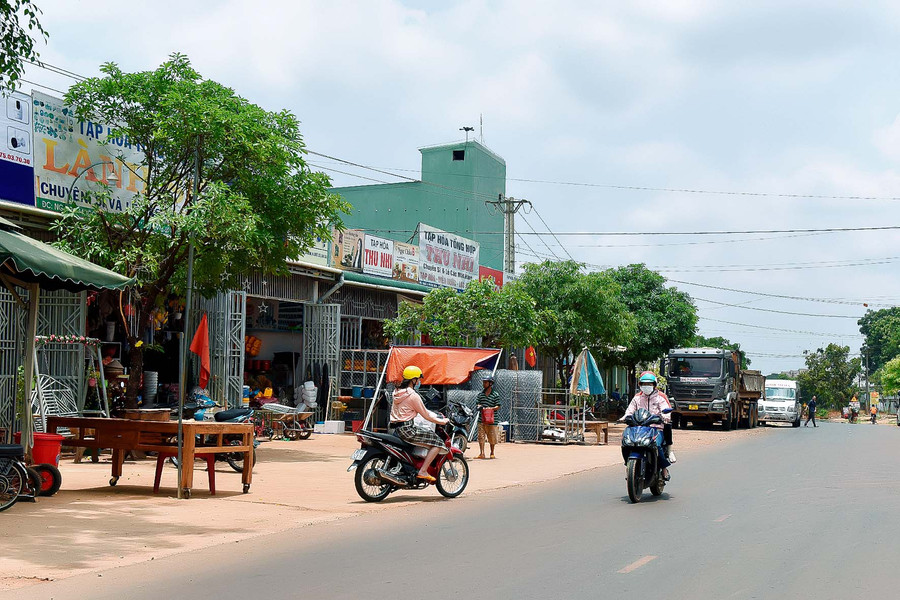 Diện mạo nông thôn mới, xã Ia Dom, huyện Đức Cơ, tỉnh Gia Lai có nhiều đổi thay nhờ thực hiện tốt công tác xóa đói giảm nghèo.