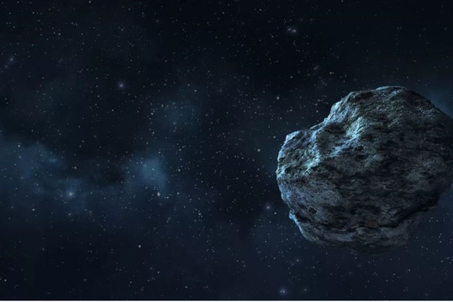 Hình minh họa tiểu hành tinh khổng lồ đang trôi nổi trong không gian. Ảnh: NASA