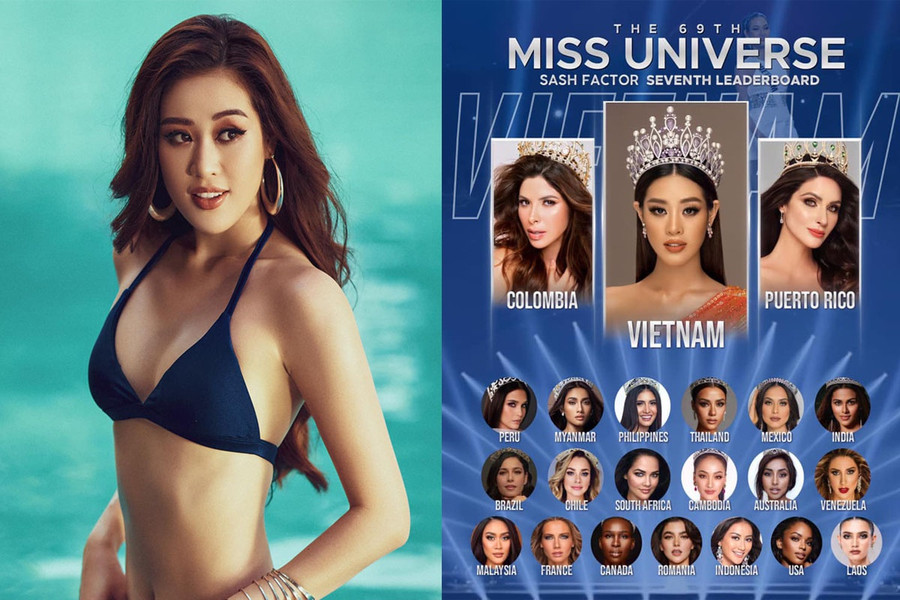 Chuyên trang sắc đẹp này đánh giá cao những hoạt động ý nghĩa dành cho trẻ em mà Khánh Vân thực hiện trước khi dự thi Miss Universe. ẢNH: FBNV/SASH FACTOR