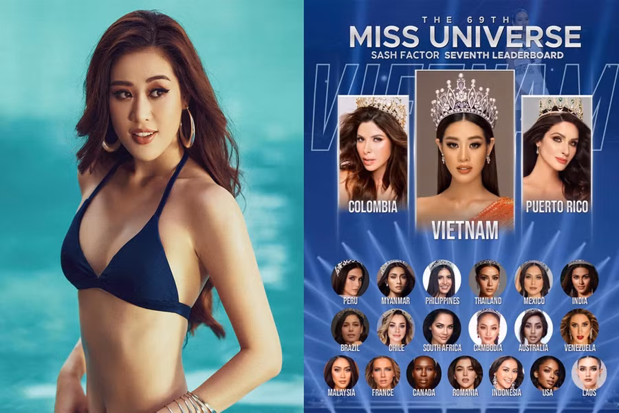 Chuyên trang sắc đẹp này đánh giá cao những hoạt động ý nghĩa dành cho trẻ em mà Khánh Vân thực hiện trước khi dự thi Miss Universe. ẢNH: FBNV/SASH FACTOR