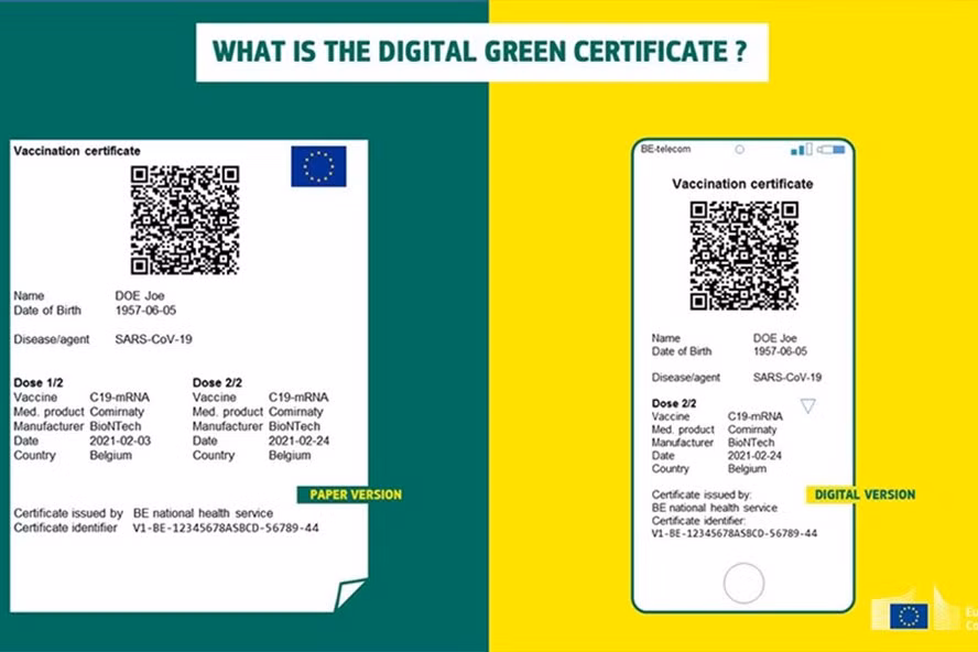 Chứng nhận kỹ thuật số về COVID-19 của EU sẽ có hiệu lực từ ngày 1.7. Ảnh: EU