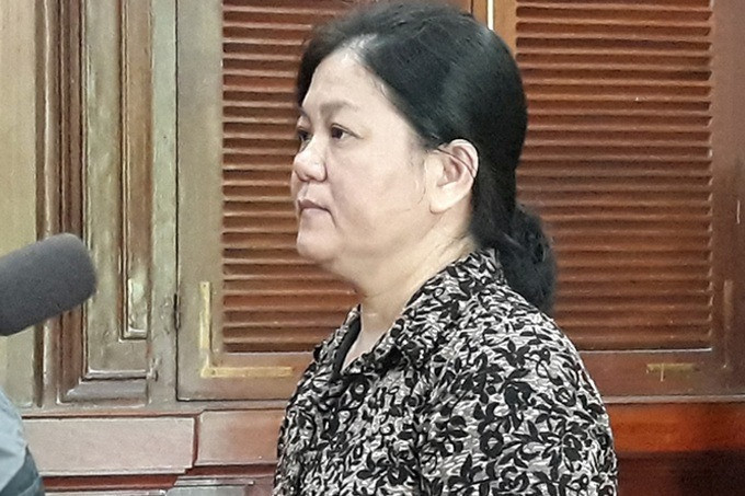 Bị cáo Loan tại tòa.