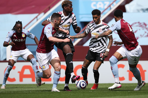 Man United ngược dòng giành chiến thắng trước Aston Villa ở vòng đấu 34. Ảnh: REUTERS
