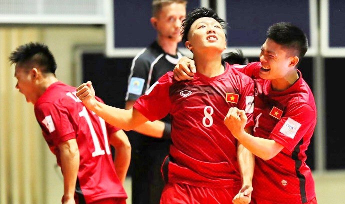 Đội tuyển Futsal Việt Nam đang hướng tới Vòng chung kết FIFA Futsal World Cup. Ảnh: VFF