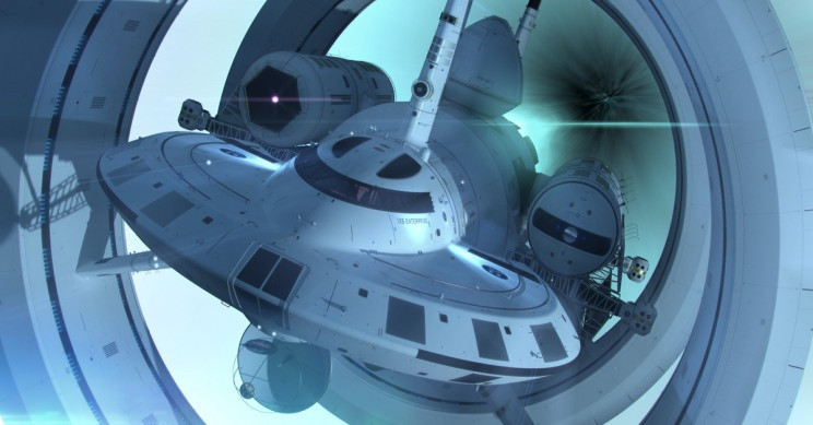 Minh họa tàu chạy động cơ warp. ẢNH: NASA
