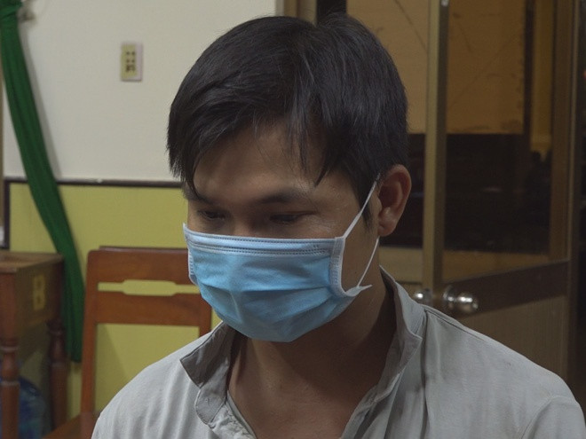 Lê Đức Hoàng đang bị công an tạm giữ để điều tra vụ an. ẢNH: TRỊ BÌNH