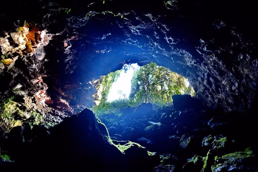 Cửa hang C9 nhìn từ bên trong. Ảnh: Thái Hoàng