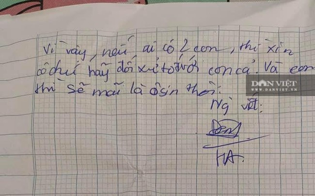 Bức thư của H.A ném xuống khu chung cư nhà chị Đặng Phương.  Bức thư của H.A ném xuống khu chung cư nhà chị Đặng Phương.