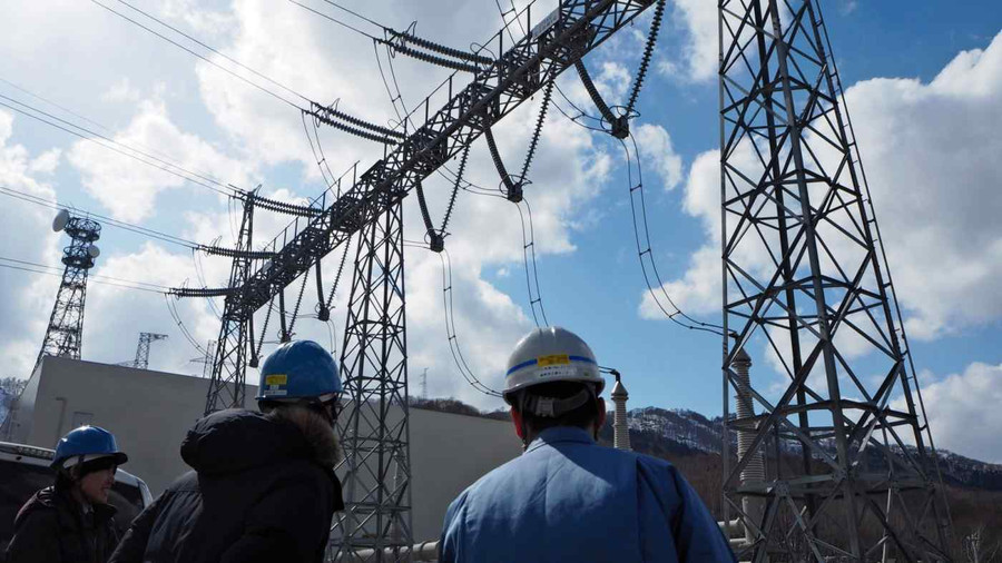 Thiết bị lưới điện ở Hokkaido, Nhật Bản. Ảnh chụp màn hình Nikkei