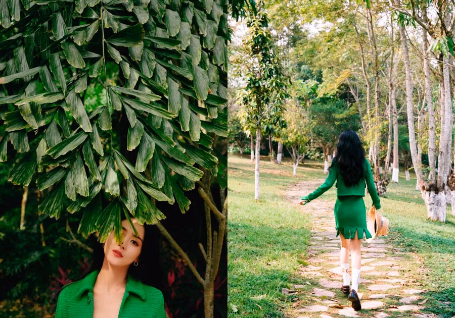 Nữ diễn viên tạo dáng chuyên nghiệp. ẢNH: WEIBO NV