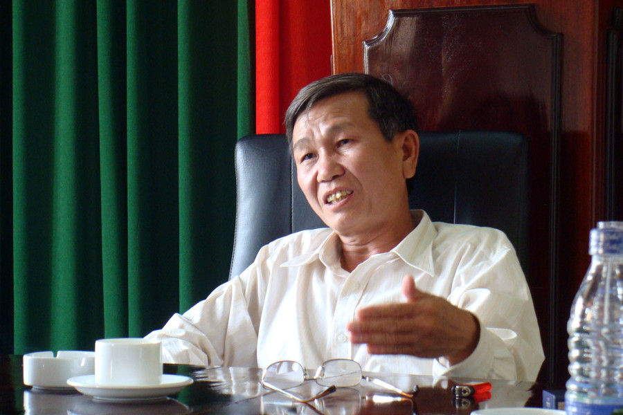 Bí thư huyện Cát Tiên Huỳnh Văn Đẩu cho rằng việc xây dựng thủy điện Đồng Nai 6, 6A lợi nhiều hơn hại. Ảnh: Nguyễn Thịnh