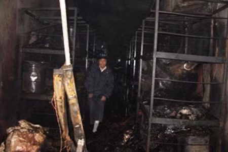 Hiện trường vụ cháy. 