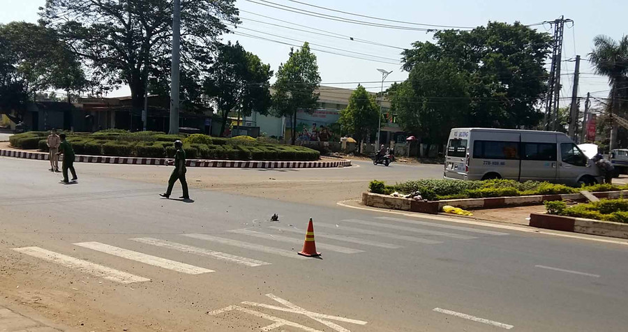 Hiện trường vụ tai nạn. Ảnh: Hà Phương