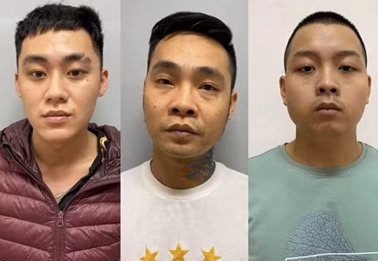  Nhóm thanh niên bị bắt giữ. Ảnh: L.N