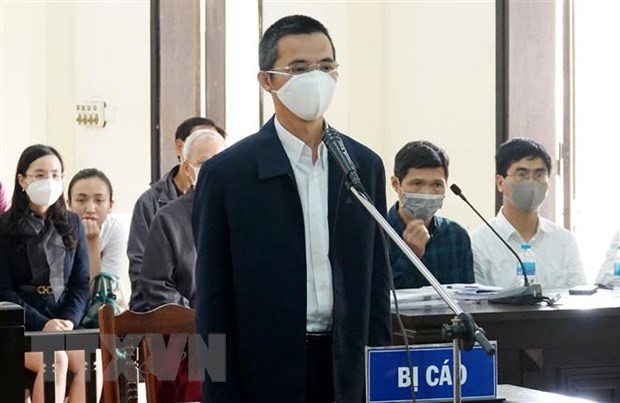  Bị cáo Đặng Anh Tuấn nghe Hội đồng xét xử tuyên án. (Ảnh: Trung Kiên/TTXVN)