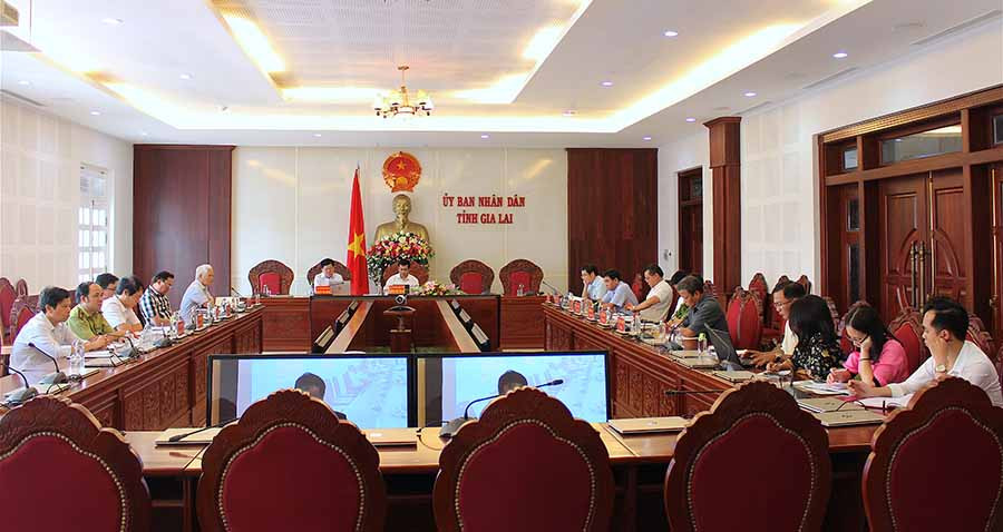 Quang cảnh hội nghị tại điểm cầu tỉnh Gia Lai. Ảnh: Hồng Thi Quang cảnh hội nghị tại điểm cầu tỉnh Gia Lai. Ảnh: Hồng Thi