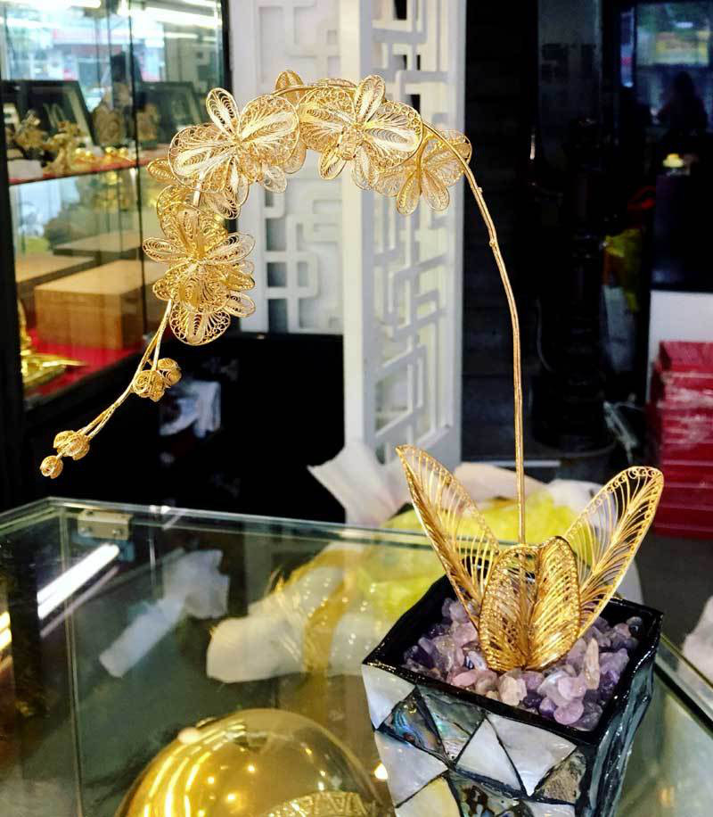 Năm nay dòng lan mạ vàng đặc biệt hút khách Năm nay dòng lan mạ vàng đặc biệt hút khách