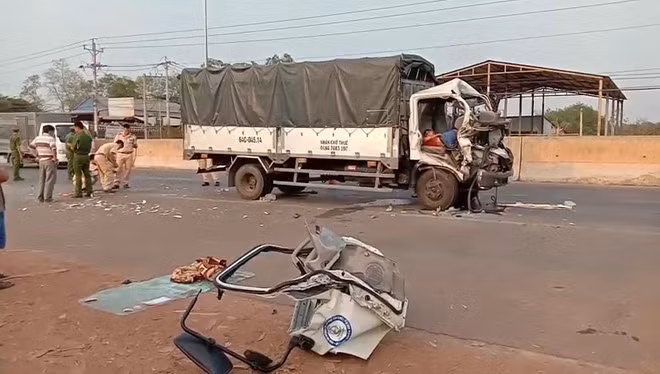 Hiện trường vụ tai nạn - Ảnh: H.G