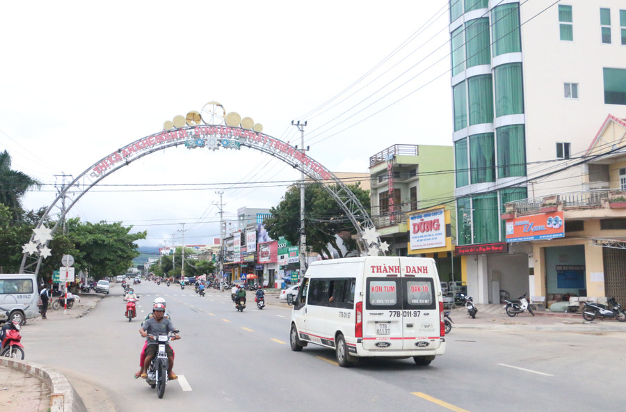 Trên địa bàn thị xã An Khê chưa xuất hiện trường hợp mắc Covid-19 như tin đồn. Ảnh: Q.T