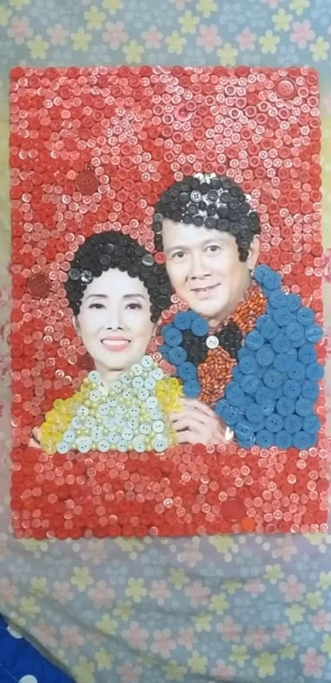 Dù từng bị gia đình cấm cản nhưng Thành vẫn ngày ngày cặm cụi làm tranh nút với nguyện vọng lan tỏa được thông điệp tái sử dụng nhựa đúng cách/ HOA NỮ