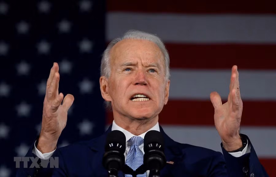 Cựu Phó Tổng thống Mỹ Joe Biden phát biểu sau cuộc bầu cử sơ bộ tại Columbia, South Carolina, Mỹ, ngày 29/2/2020. (Nguồn: AFP/ TTXVN)