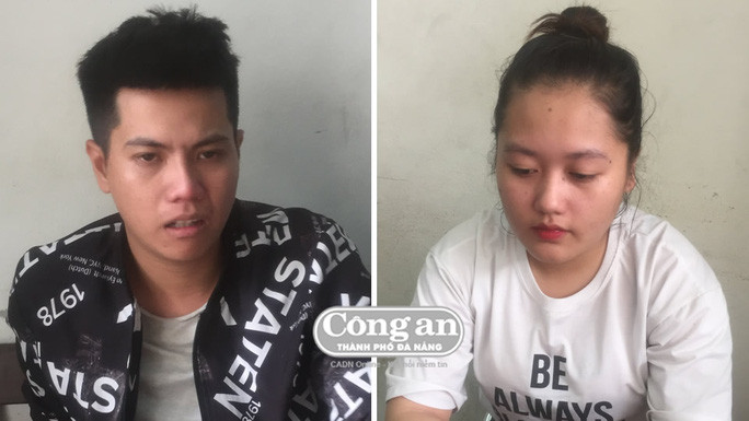  Đối tượng Quân và Phương cùng tang vật vụ án.