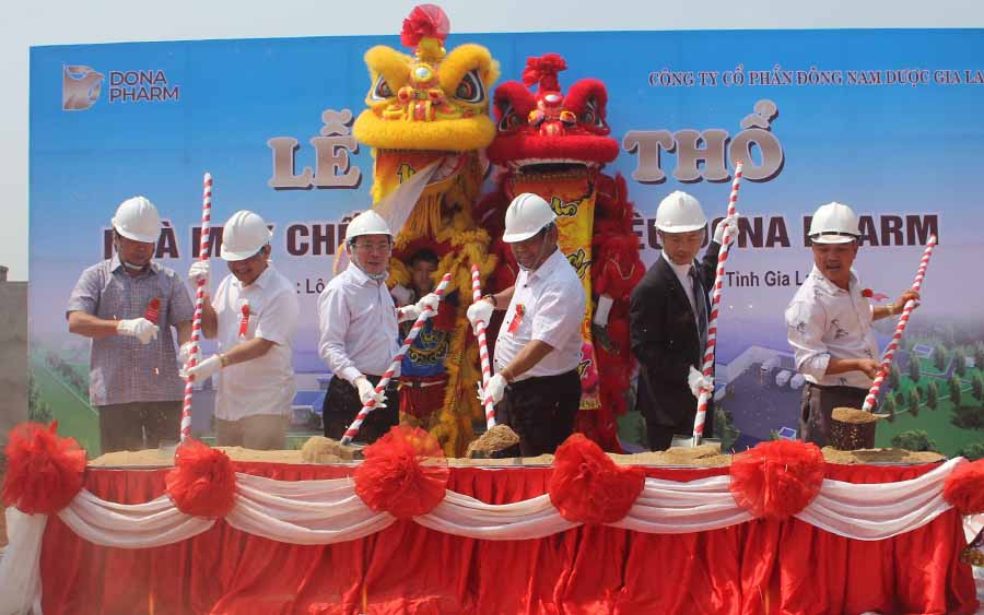 Lễ động thổ Nhà máy chế biến dược liệu Dona Pharm. Ảnh: H.S