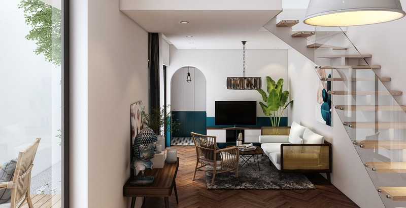 Bức tượng Phật vừa là vật trang trí, vừa thể hiện lòng hướng Phật của gia chủ.