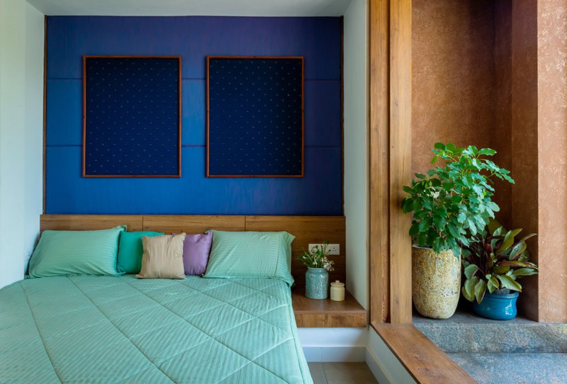 Thiên nhiên len lỏi vào mọi ngõ ngách trong phòng ngủ. Thiên nhiên len lỏi vào mọi ngõ ngách trong phòng ngủ.