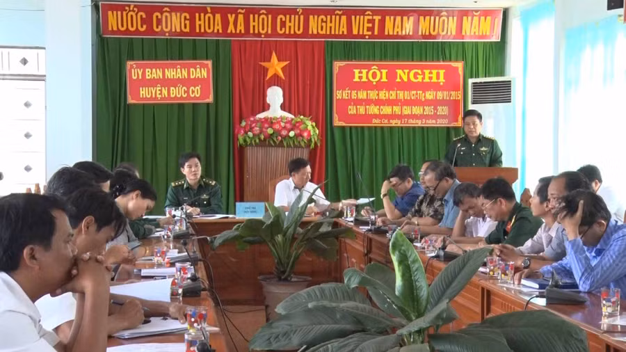  Đức cơ sơ kết 5 năm thực hiện Chỉ thị 01/CT-TTg về biên giới quốc gia. Ảnh: Lê Văn Châu 