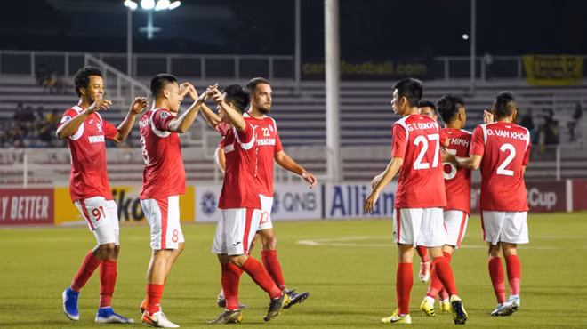Than Quảng Ninh trong trận hòa 2-2 với Ceres FC ở lượt đấu trước/ AFC