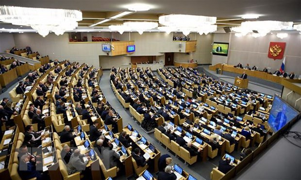 Toàn cảnh một phiên họp của của Duma Quốc gia (Hạ viện) Nga tại Moskva. (Nguồn: AFP/TTXVN)  Toàn cảnh một phiên họp của của Duma Quốc gia (Hạ viện) Nga tại Moskva. (Nguồn: AFP/TTXVN)