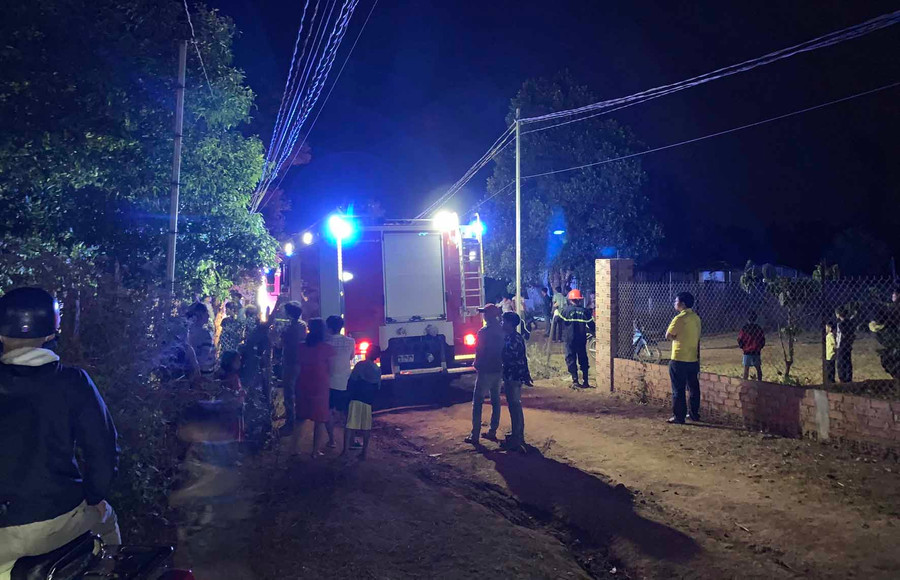  Hiện trường vụ cháy ngôi nhà. Ảnh: Hà Phương