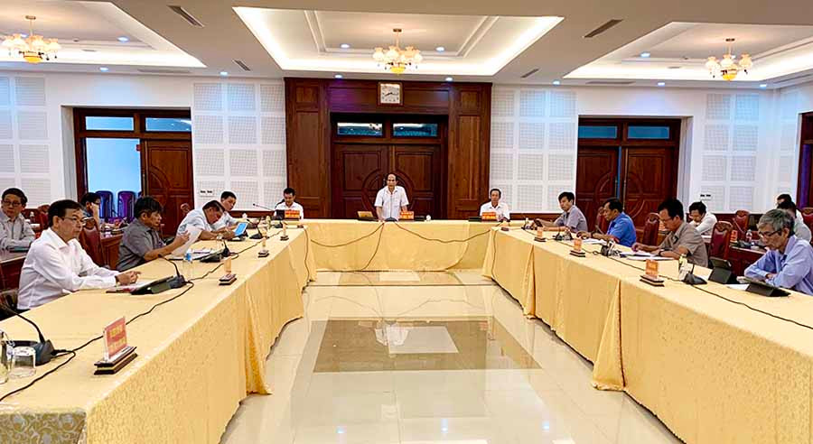 Hội nghị trực tuyến Giao ban XDCB quý I-2020. Ảnh: Hà Duy