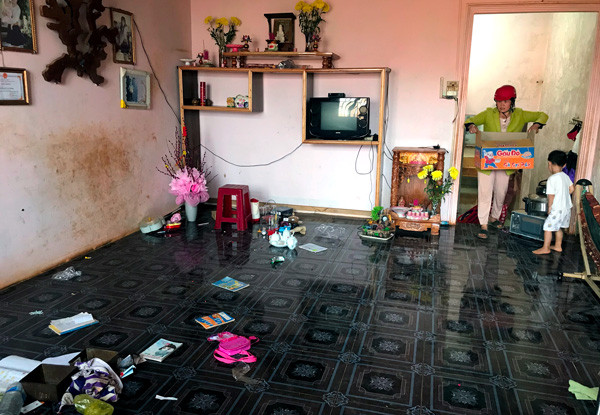 Các tài sản có giá trị trong nhà bà Loan đã bị vận chuyển đi. Ảnh: L.G