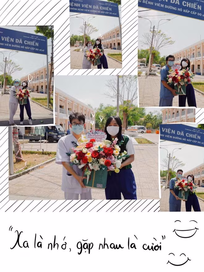 Châu Bùi quay trở lại khu cách ly tặng mọi người 140 quạt máy và 1.000 chai nước rửa tay. Ảnh: NVCC