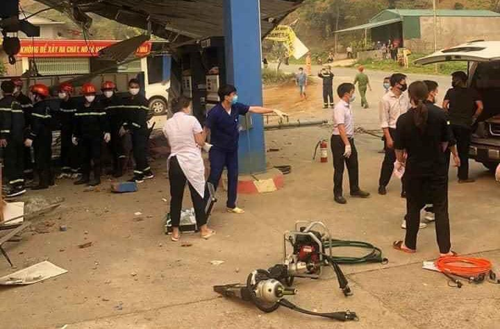 Hiện trường vụ tai nạn.