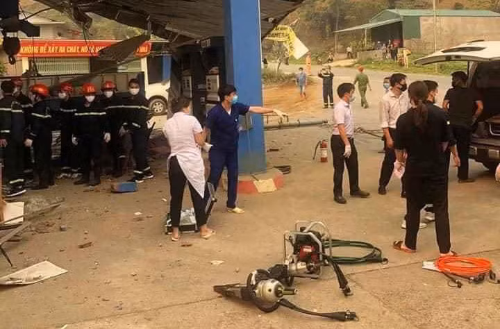 Hiện trường vụ tai nạn.